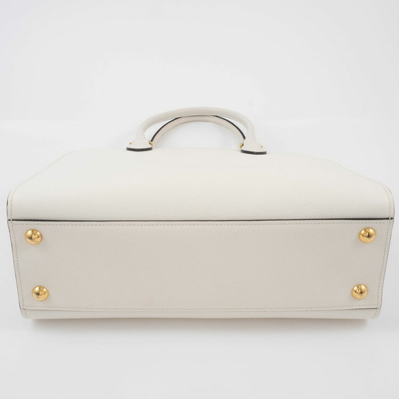 Prada Women's Saffiano Leather Shoulder Bag 1BA227 White - Picture 6 of 16